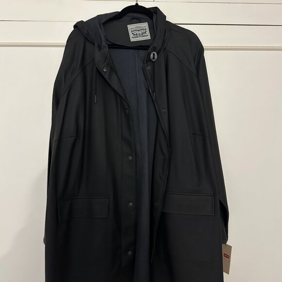 Levi's® Womens Hooded Water Resistant Midweight Raincoat - Picture 5 of 8